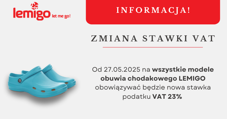 Zmiana stawki VAT Lemigo Fitclog