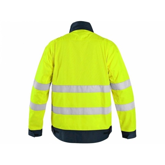 Bluza CXS HALIFAX męska ostrzeg. z siatką - żółto-niebieski -zdjęcie numer 2