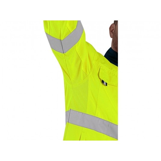 Bluza CXS HALIFAX męska ostrzeg. z siatką - żółto-niebieski -zdjęcie numer 5