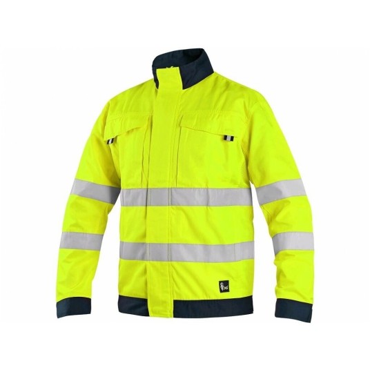 Bluza CXS HALIFAX męska ostrzeg. z siatką - żółto-niebieski -zdjęcie numer 1