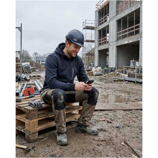 Bluza dresowa z kapturem SEVEN KINGS PRO - granatowy