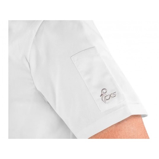 Bluza kucharska męska krótki rękaw Rondon CXS CHEWLINE W-S - biały -zdjęcie numer 4