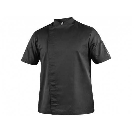 Bluza kucharska męska krótki rękaw Rondon CXS CHEWLINE W-S - czarny -zdjęcie numer 1