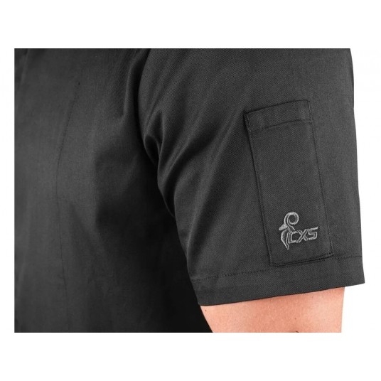 Bluza kucharska męska krótki rękaw Rondon CXS CHEWLINE W-S - czarny -zdjęcie numer 4