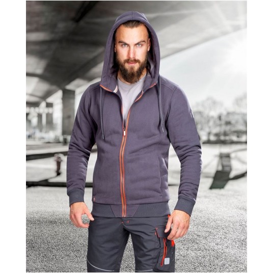 Bluza M003 - szaro-czerwony