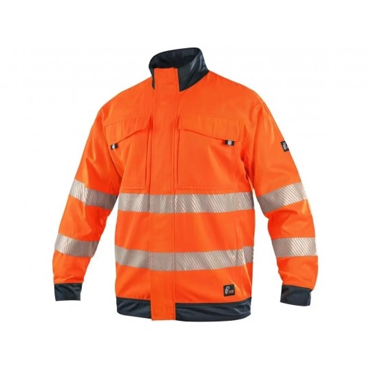 Bluza ostrzegawcza CXS HALIFAX męskie - pomarańczowy-niebieski -zdjęcie numer 1