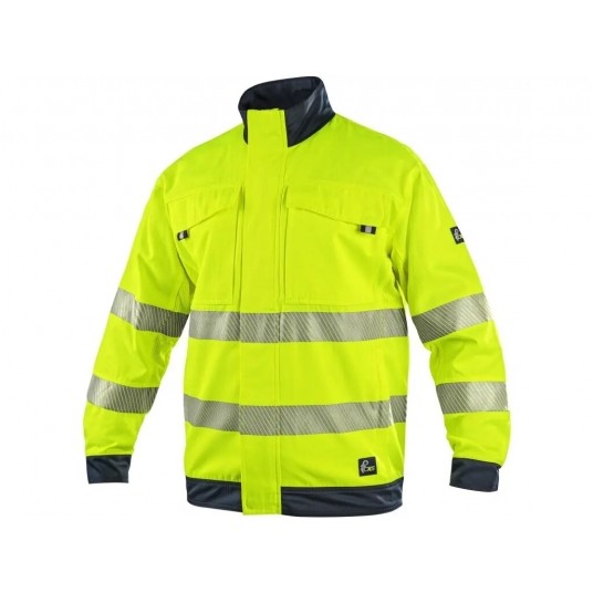 Bluza ostrzegawcza CXS HALIFAX męskie - żółty-niebieski -zdjęcie numer 1