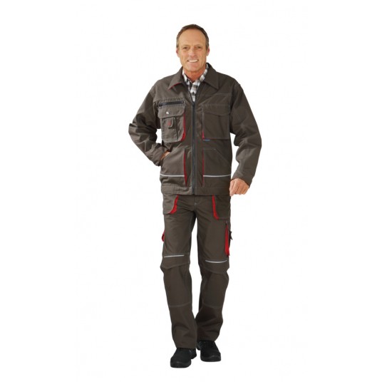 Bluza PLANAM BASALT - oliwkowy/czerwony