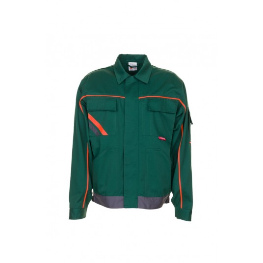 Bluza PLANAM Visline V2 - zielony/pomarańczowy/łupkowy