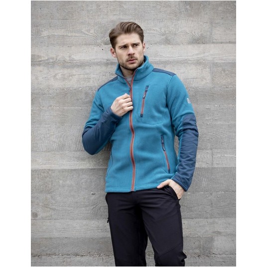 Bluza polarowa 4TECH - niebieski-petrol