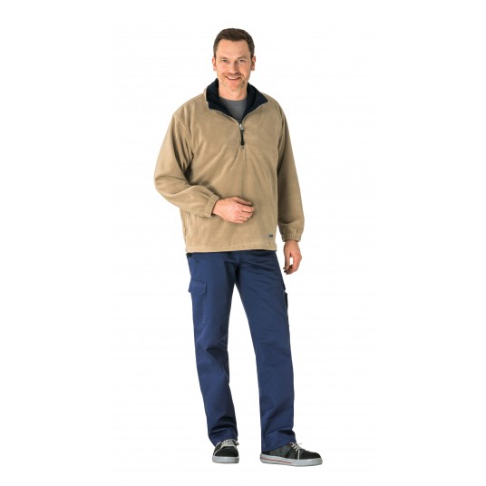 Bluza polarowa PLANAM RELAX - camel/granatowy