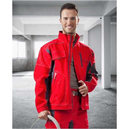 Bluza robocza VISION 01 - czerwono-szary