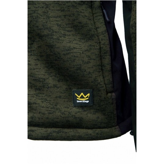 Bluza rozpinana z kapturem SEVEN KINGS - khaki -zdjęcie numer 12