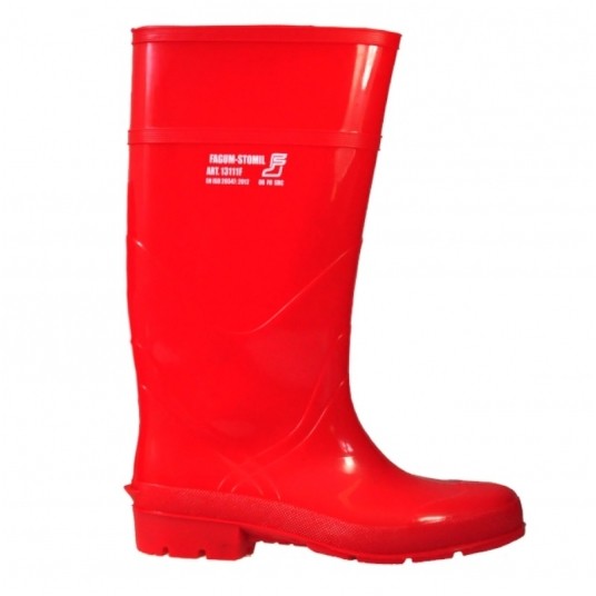 Buty męskie PVC kwaso-ługoodporne 13111F - czerwony -zdjęcie numer 1