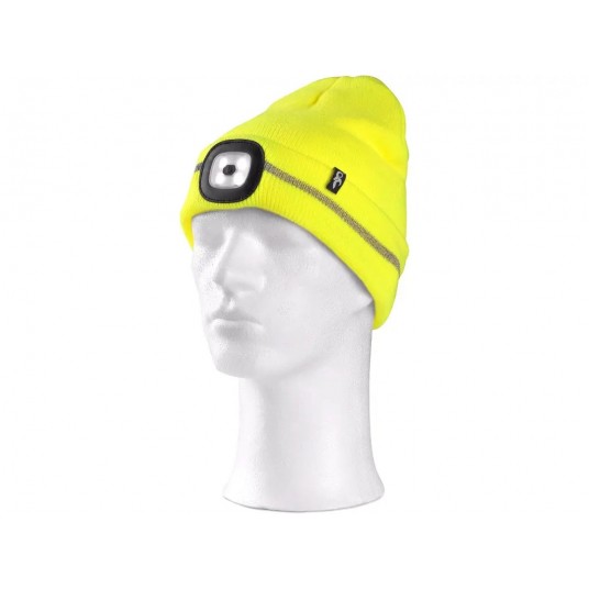 Czapka CXS TYNAN z lampką LED fluożółta