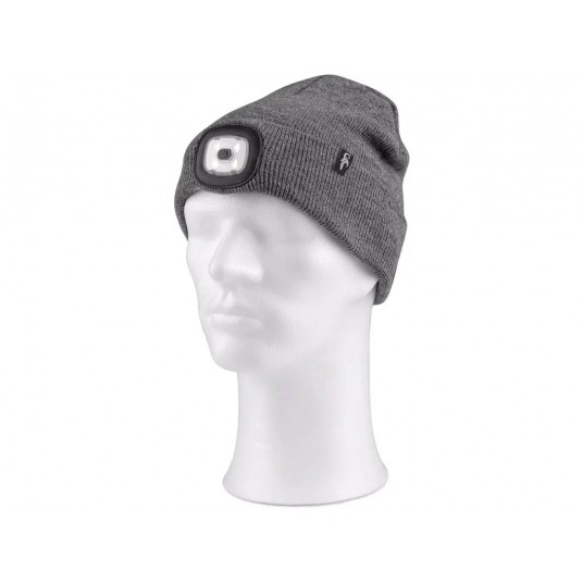 Czapka CXS TYNAN z lampką LED szara