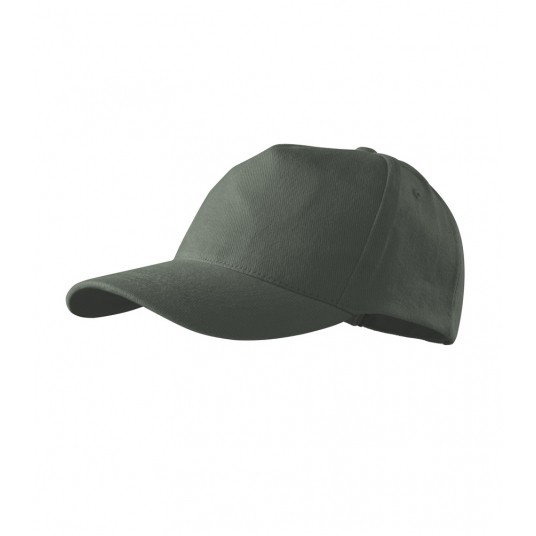 Czapka unisex Malfini 5P 307 nastawialna - ciemny khaki