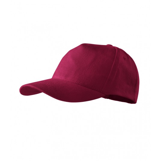 Czapka unisex Malfini 5P 307 nastawialna - garnet