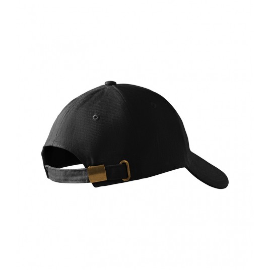 Czapka unisex Malfini 6P 305 nastawialna - czarny