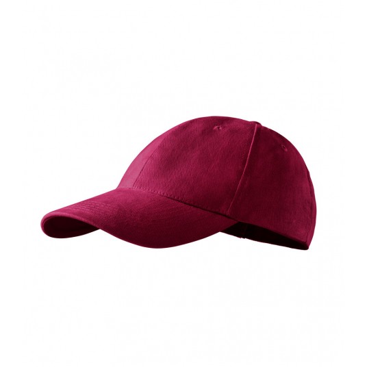 Czapka unisex Malfini 6P 305 nastawialna - garnet