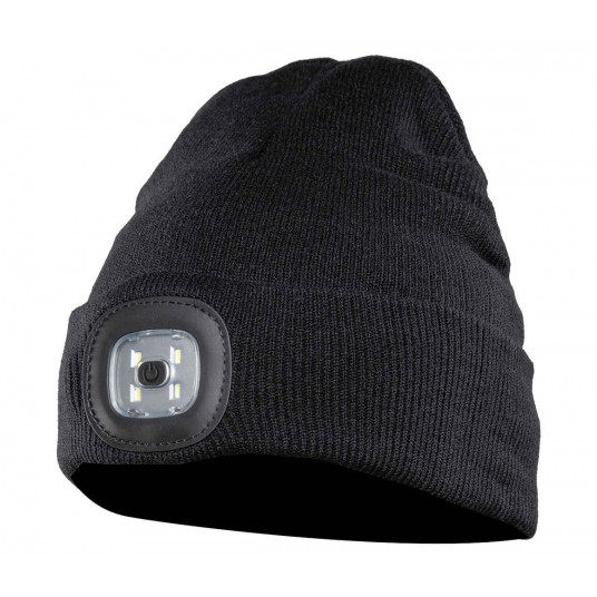 Czapka z dzianiny CHAPLIN z LED - czarny