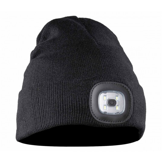 Czapka z dzianiny CHAPLIN z LED - czarny
