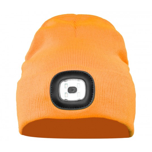 Czapka z dzianiny CHAPLIN z LED - pomarańczowy