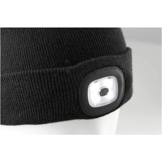 Czapka z lampką LED OTTO uni - czarny