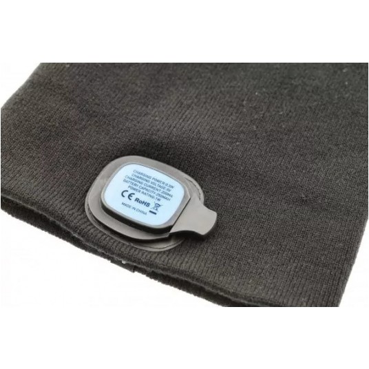 Czapka z lampką LED OTTO uni - czarny