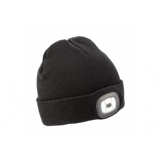 Czapka z lampką LED OTTO uni - czarny