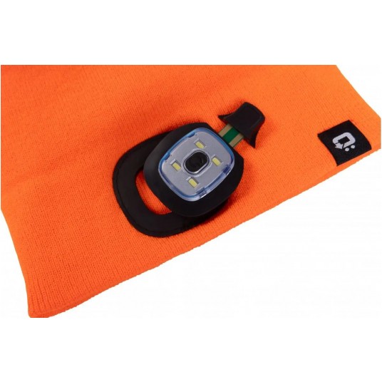 Czapka z lampką LED OTTO uni - pomarańczowy