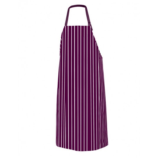 Fartuch PROS 202 w paski - bordowy