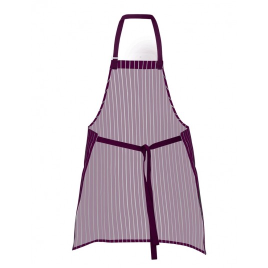 Fartuch PROS 202 w paski - bordowy