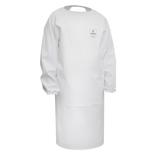 Fartuch z rękawami PROS model 121- biały - 120/100