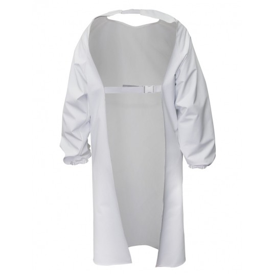 Fartuch z rękawami PROS model 121- biały - 120/100