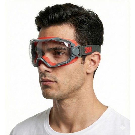Gogle ochronne 3M GoggleGear GG6001SGAF-RED - czerwony -zdjęcie numer 5