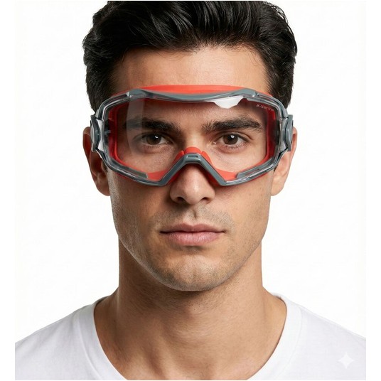 Gogle ochronne 3M GoggleGear GG6001SGAF-RED - czerwony -zdjęcie numer 1
