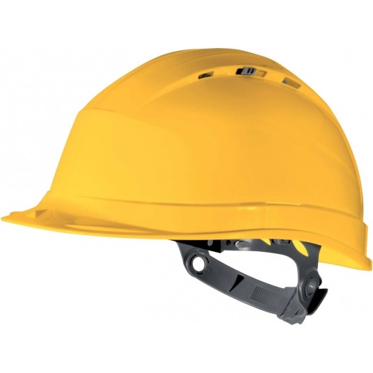 Hełm ochronny QUARTZ1 wentylowany z regulacją - żółty -zdjęcie numer 1