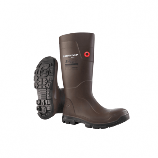Kalosze DUNLOP PUROFORT FIELDPRO FULL SAFETY S5 CI CR SRC - brązowy