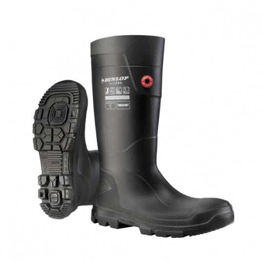 Kalosze DUNLOP PUROFORT TERRAPRO Full Safety S5 CI CR SRC - czarny