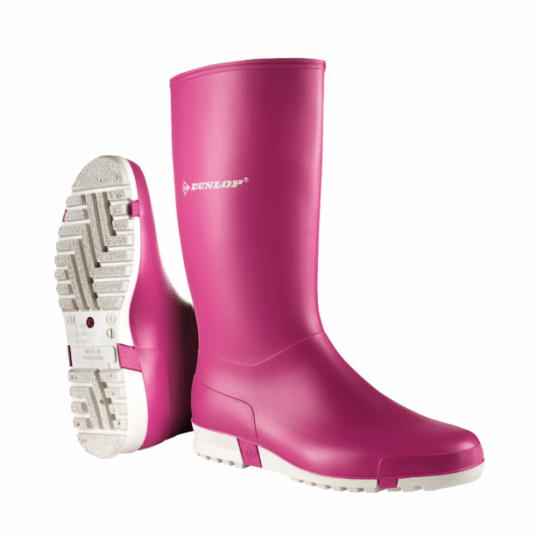 Kalosze DUNLOP SPORT - różowy-biały