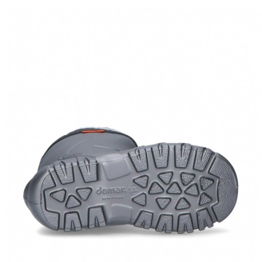 Kalosze dziecięce ocieplane Demar MMT-S C - szary-metalik