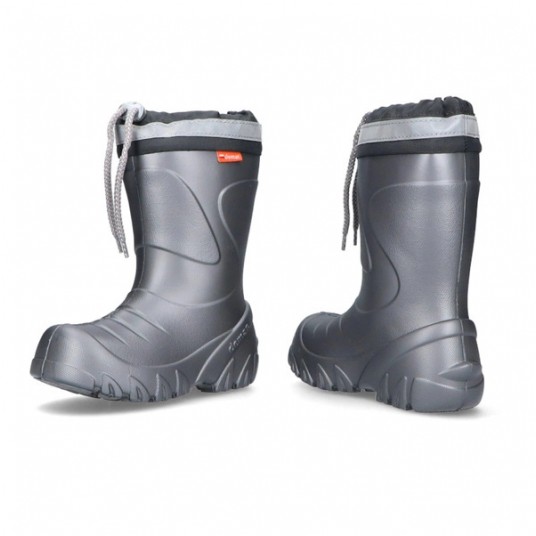 Kalosze dziecięce ocieplane Demar MMT-S C - szary-metalik