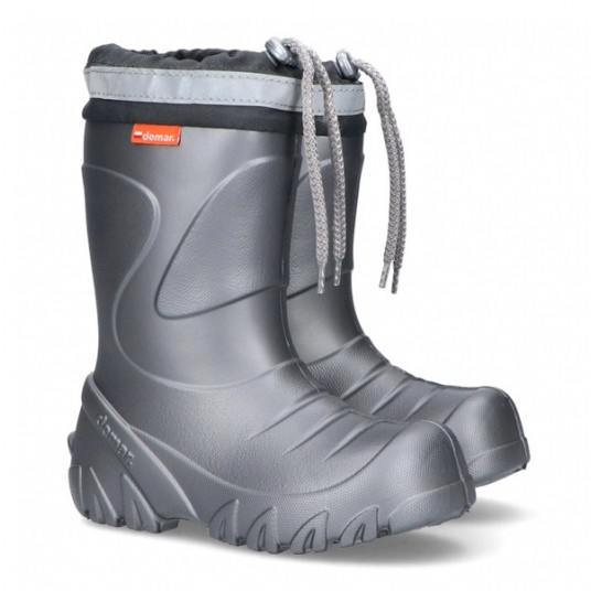 Kalosze młodzieżowe ocieplane Demar MMT-SM C - szary-metalik