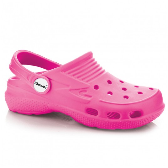 Klapki 3Kamido Croco Kids - różowy
