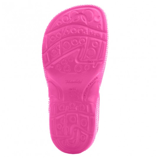 Klapki 3Kamido Croco Kids - różowy