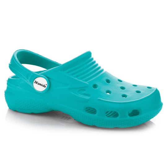 Klapki 3Kamido Croco Kids - turkusowy -zdjęcie numer 1