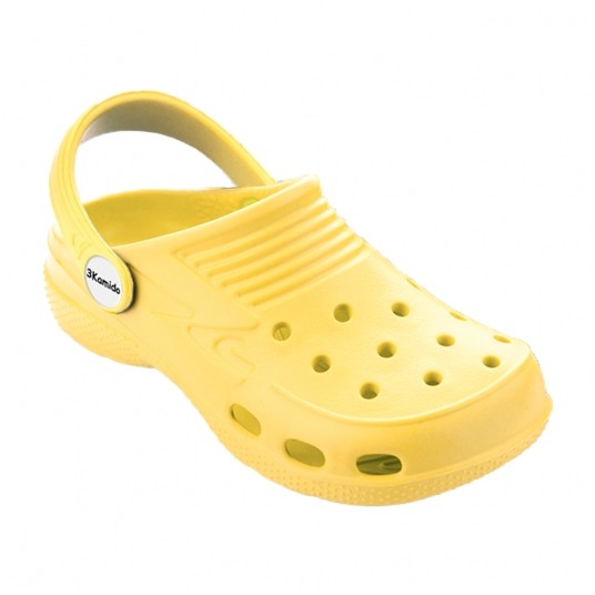 Klapki 3Kamido Croco Kids - żółty -zdjęcie numer 2