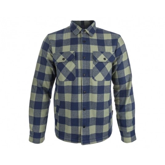Koszula flanelowa Bennon PIPPO Jacket - khaki/blue -zdjęcie numer 1