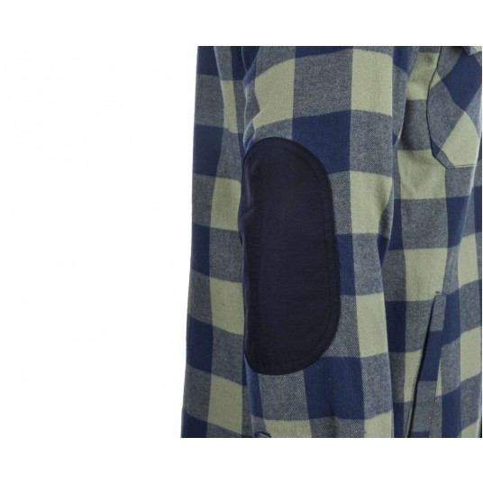 Koszula flanelowa Bennon PIPPO Jacket - khaki/blue -zdjęcie numer 4
